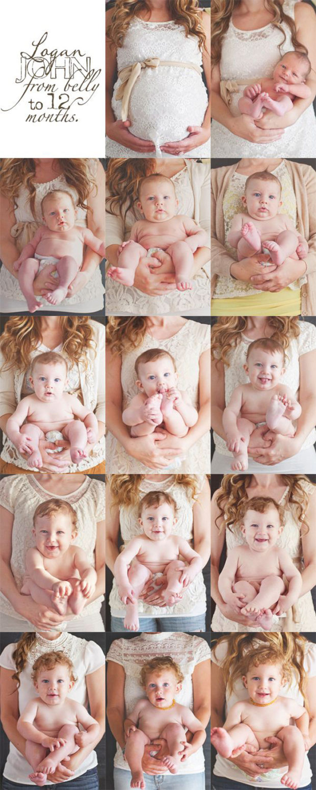 צילום תינוק לפי חודשים. 