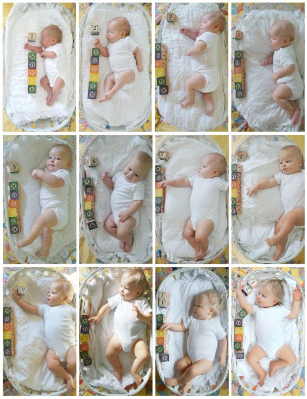 רעיונות לצילום השנה הראשונה של התינוק